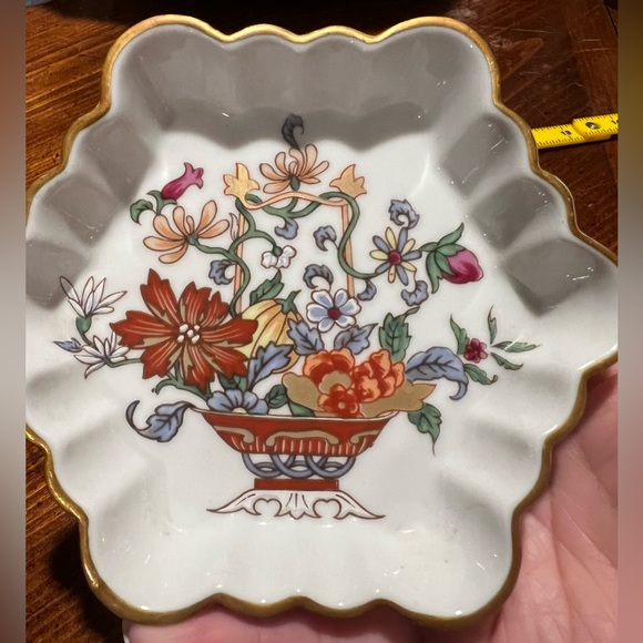 Vintage Vista Alegre Portugal Mottahedeh Trinket Dish Floral Bouquet Art Nouveau - Picture 9 of 12